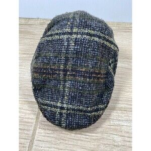 Bailey of Hollywood Wool Blend Flat Cap Ivy Newsboy Hat Plaid Tweed Style M/L